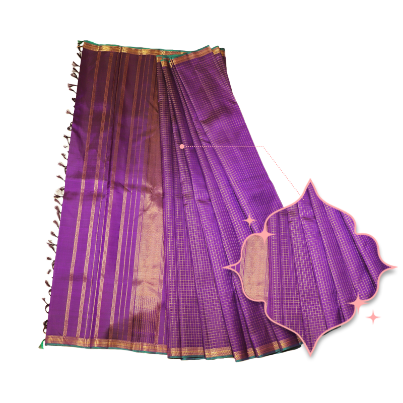 Purple kacheevaram