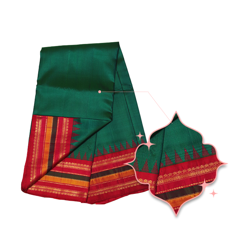 Green gadwal silk