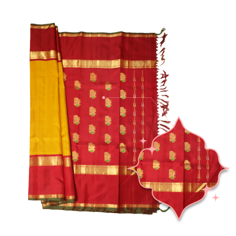Mustard gadwal silk