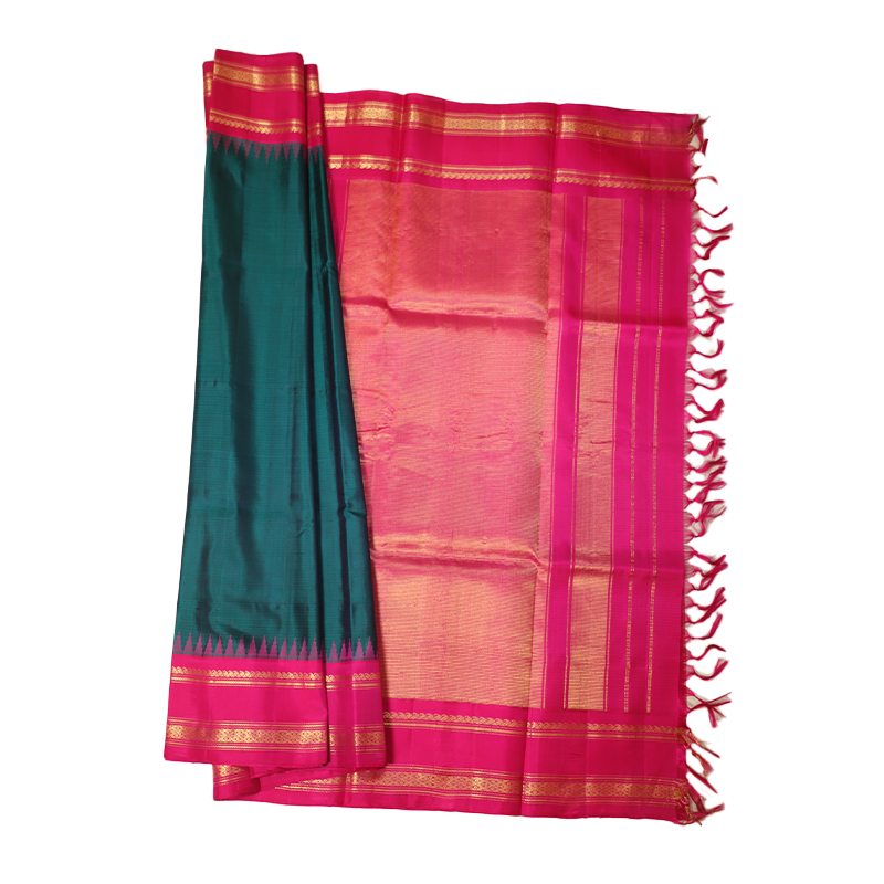 Teal gadwalsilk