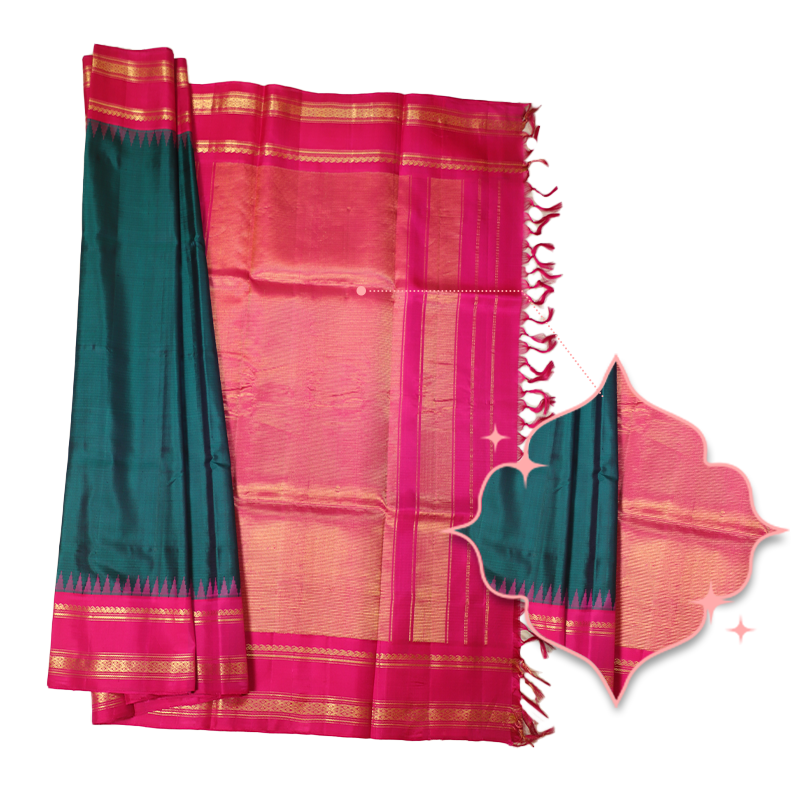Teal gadwalsilk