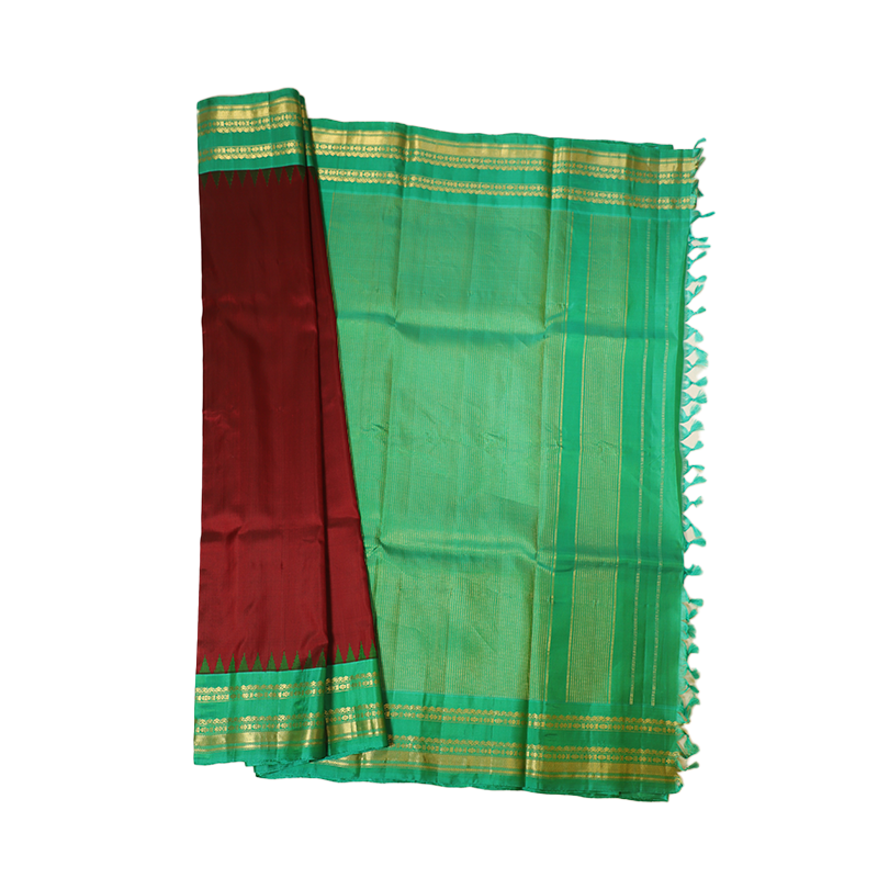 Brown gadwal silk