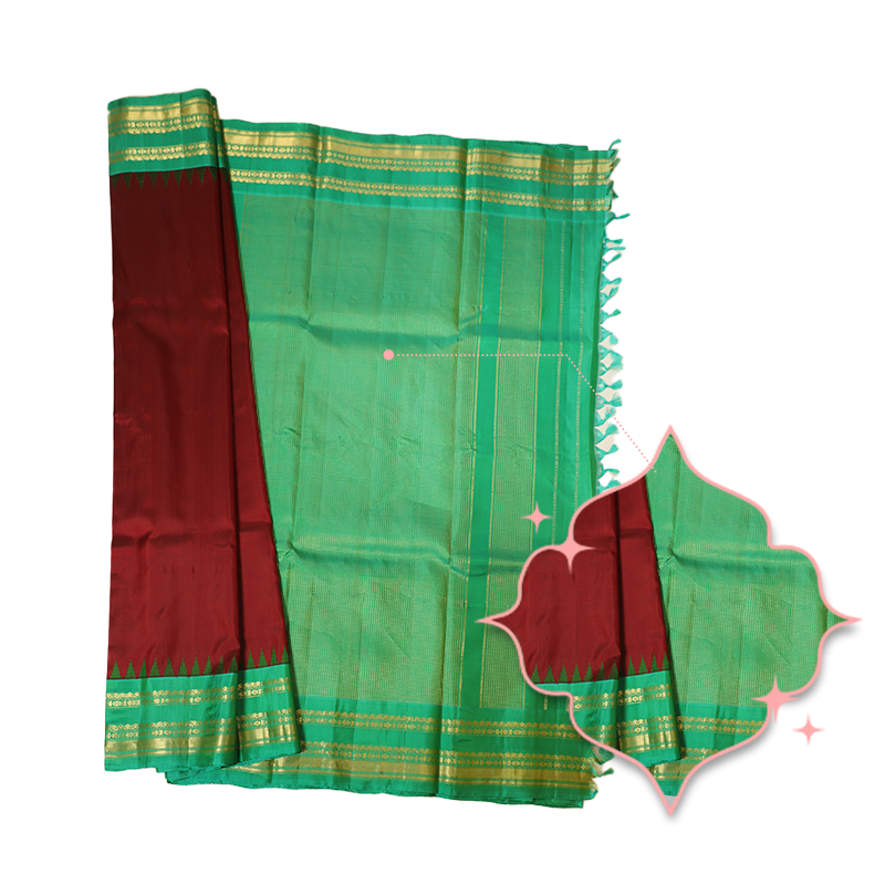 Brown gadwal silk