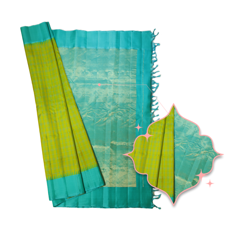 Light green gadwal silk