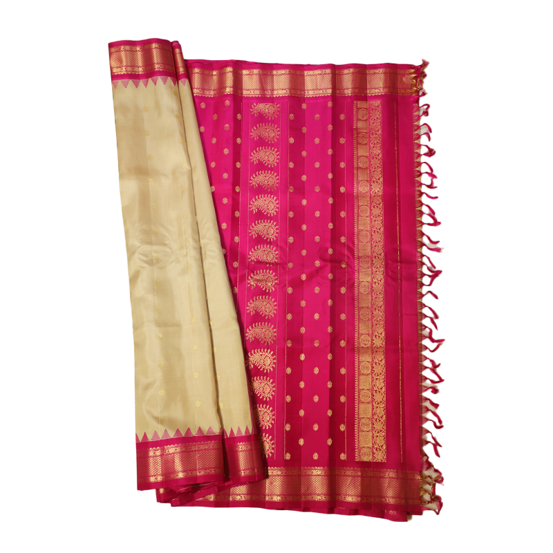 Cream gadwal silk