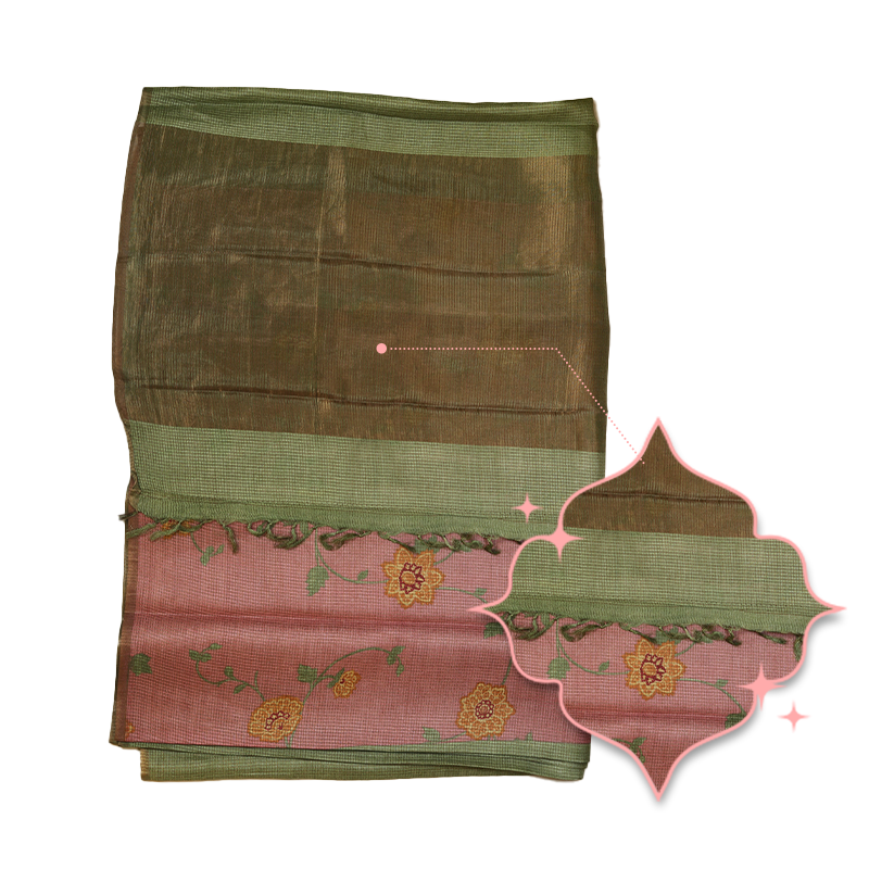 Pistagreen tussersilk