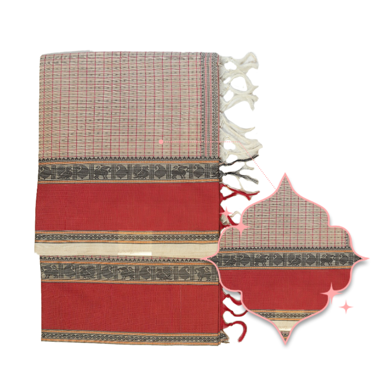 Offwhite kancheepuram cotton