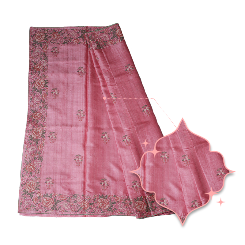Pink tusser